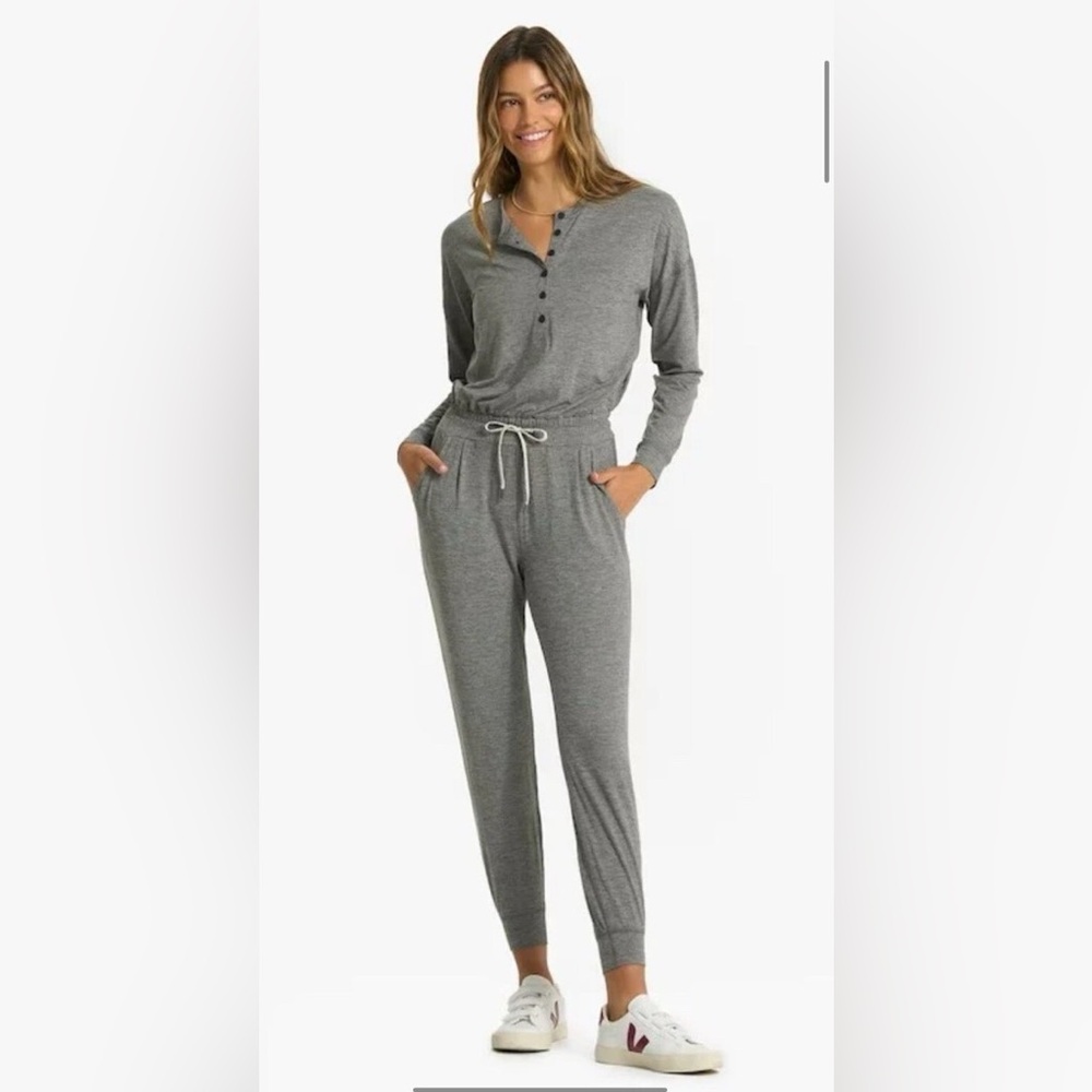 Vuori Grey Henley Jumpsuit (XL)